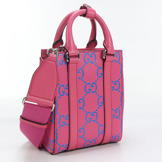 GUCCI 696010 Mini GG emboss Tote Bag leather pink Women