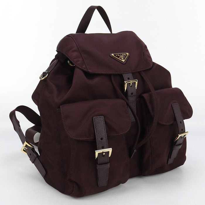 PRADA Backpack Re-Nylon Nylon Brown unisex