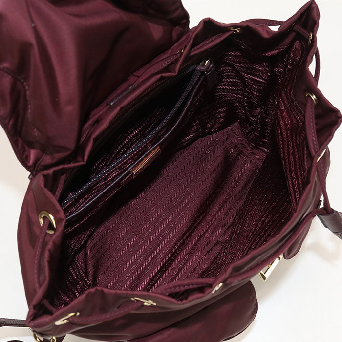 PRADA Backpack Re-Nylon Nylon Brown unisex