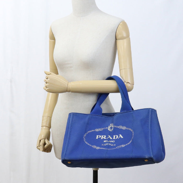 PRADA BN1877 ZKI F0215 Tote Bag Canapa canvas blue Women