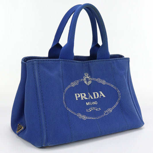 PRADA BN1877 ZKI F0215 Tote Bag Canapa canvas blue Women
