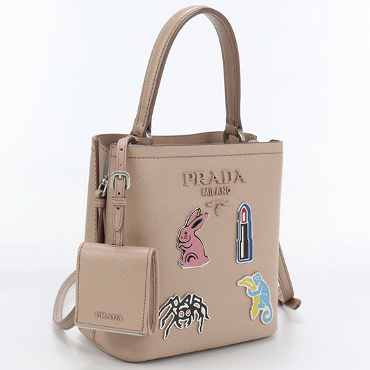 PRADA 1BA217 2ERX F0236 Saffiano PRADA Panniers Handbag leather pink Women