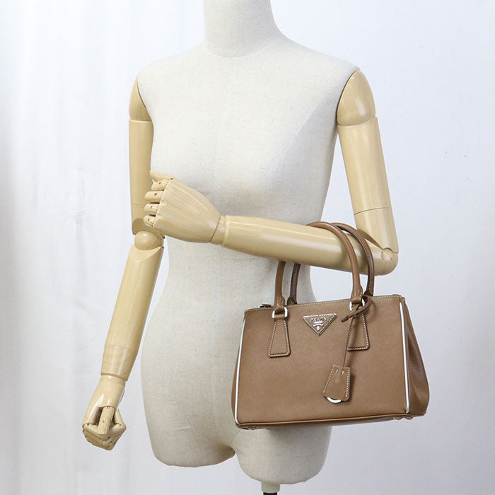 PRADA 1BA896 Saffiano leather small bag Galleria Tote Bag leather brown Women