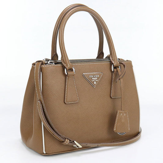 PRADA 1BA896 Saffiano leather small bag Galleria Tote Bag leather brown Women