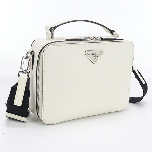 PRADA PR89904 Saffiano Leather Bag Brick Handbag white mens