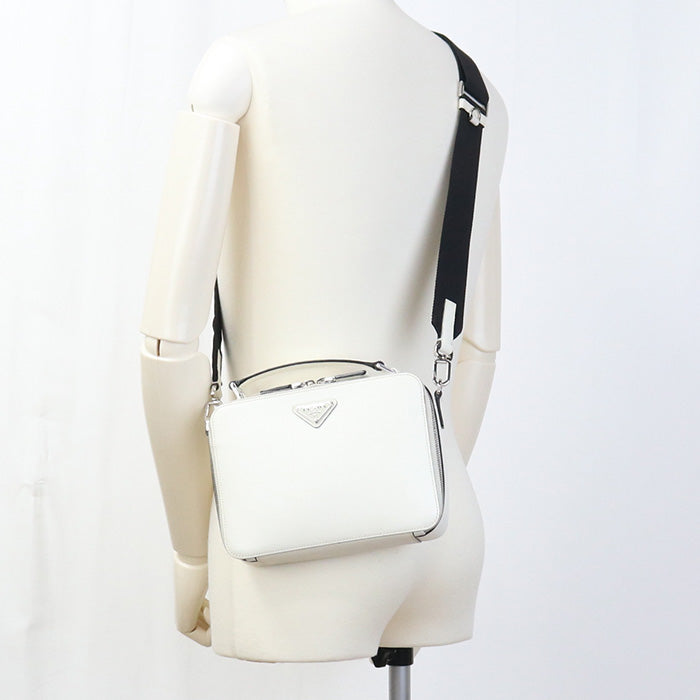 PRADA PR89904 Saffiano Leather Bag Brick Handbag white mens