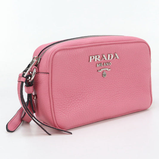 PRADA 1BH096 Shoulder Bag Safiano Crossbody bag leather pink Women