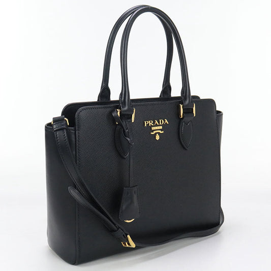 PRADA 1BA113 Handbag Safiano 2WAYTote bag leather black Women