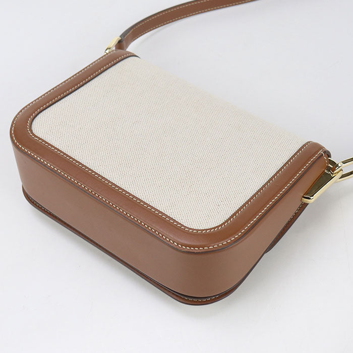 PRADA 1BD257 Shoulder Bag canvas,leather beige Women