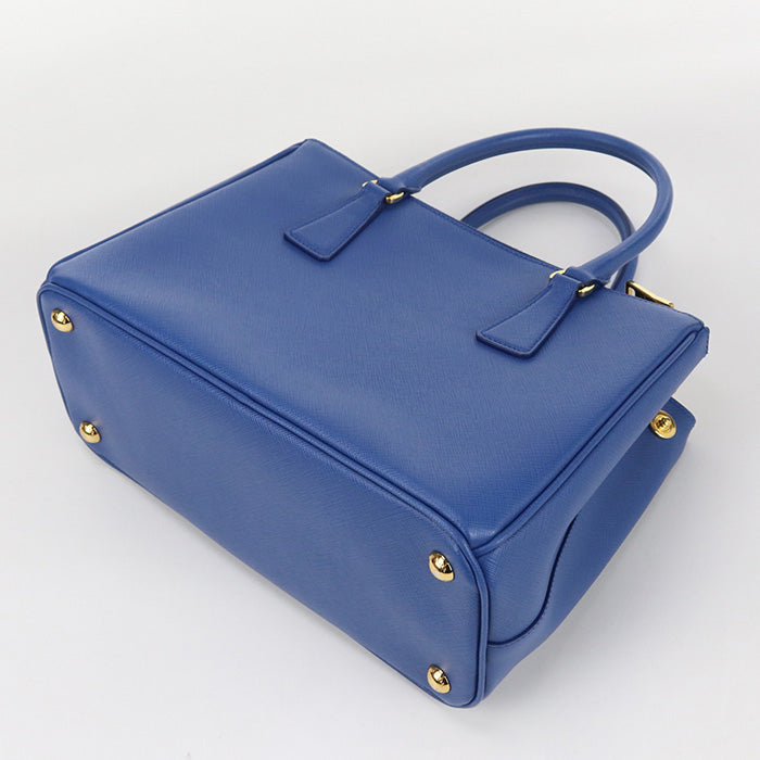 PRADA 1BA863 Tote Bag Safiano 2WAYTote Bag leather blue Women