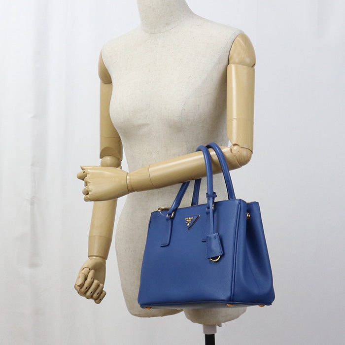 PRADA 1BA863 Tote Bag Safiano 2WAYTote Bag leather blue Women