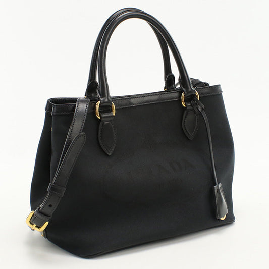 PRADA 1BA172 UCW F0002 2WAY Tote Bag canvas black Women