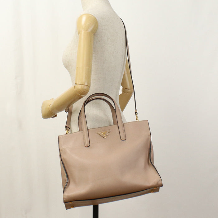 PRADA BN2603 2WAY Tote Bag/Safiano leather pink Women
