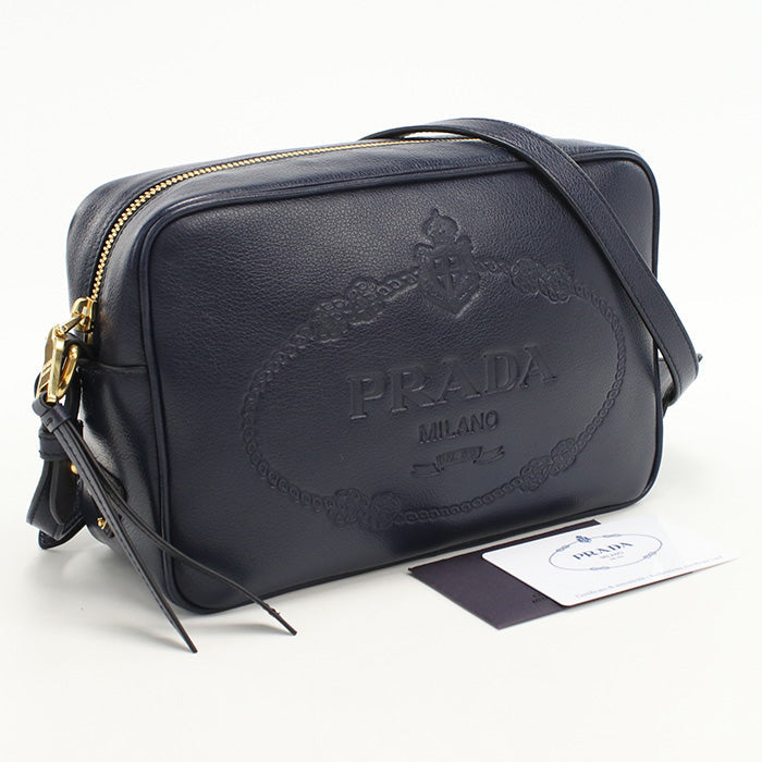 PRADA 1BH089 2EBJ F0216 Small Calfskin/Small Shoulder Bag navy Women