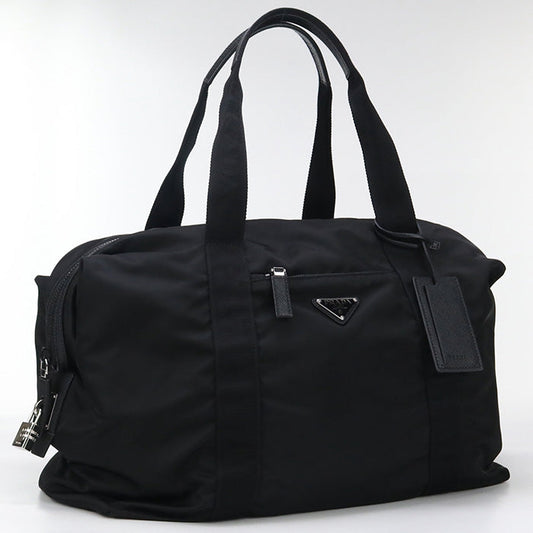 PRADA 2VC796 Boston bag Safiano Duffel Bag/Travel Bag Nylon, leather black mens(unisex)
