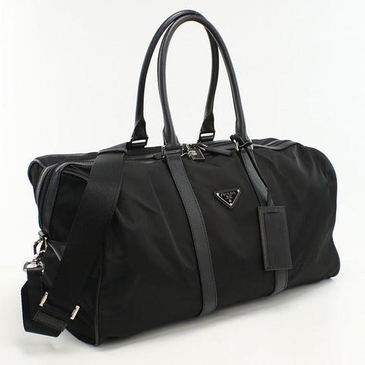 PRADA 2VC070 Boston bag Safiano 2WAY travel bag Nylon, leather black mens(unisex)