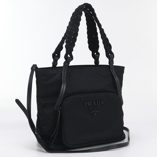 PRADA 2WAY Tote Bag Nylon black mens