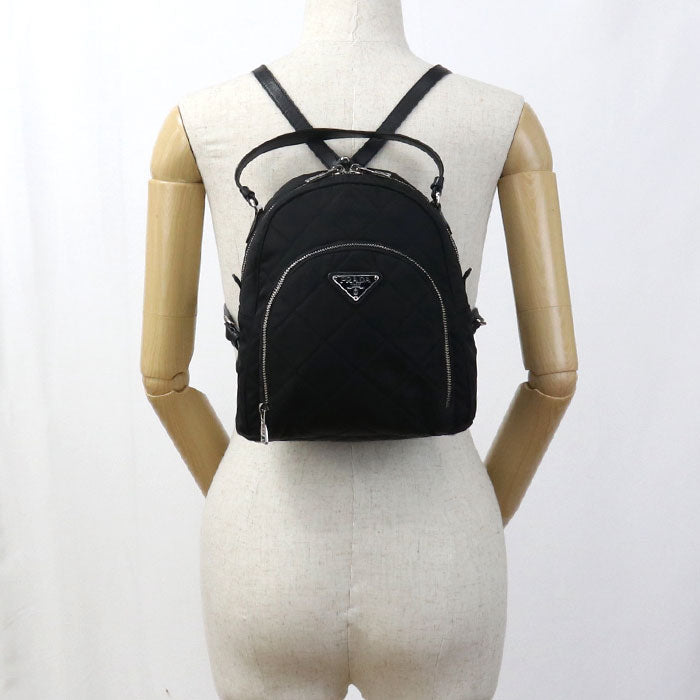 PRADA 2WAY backpack Backpack Nylon/leather black Women