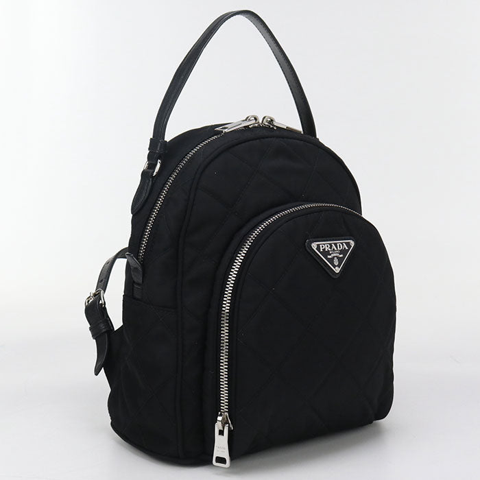 PRADA 2WAY backpack Backpack Nylon/leather black Women