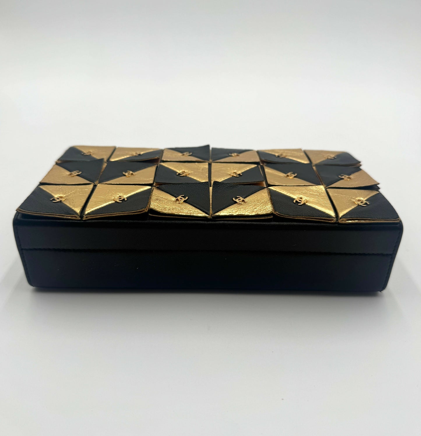 Chanel 19A Paris-New York Egypt Gold & Black Framed MinaudiÃ¨re Clutch Bag