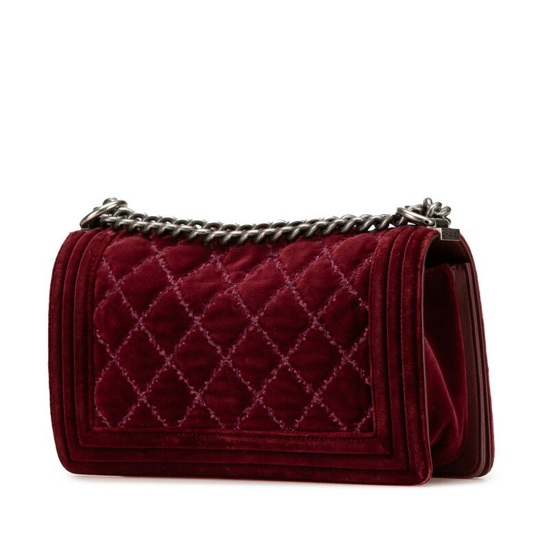 Chanel Boy Chanel Velour Shoulder Bag Classic Flap