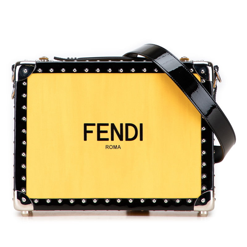 Fendi Logo Leather Enamel 2way Shoulder Bag