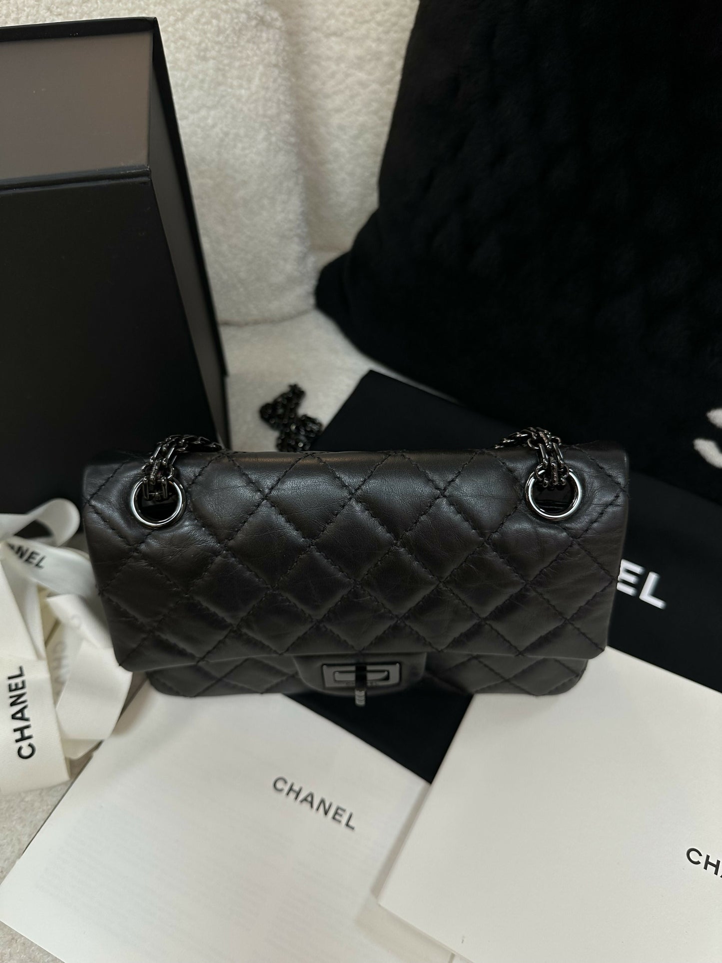 Chanel (21)2.55 Mini So Black Bag
