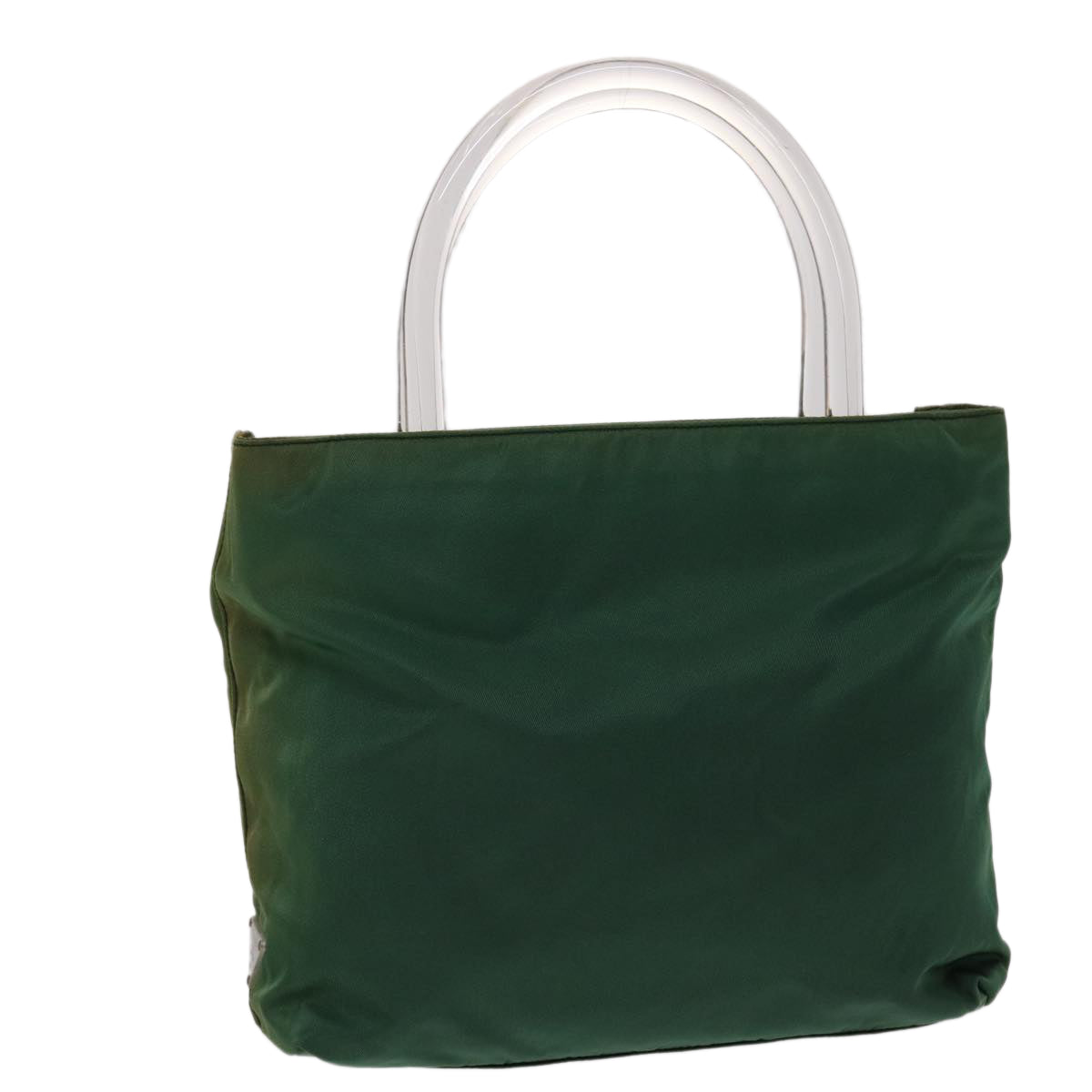 Prada Hand Bag Nylon Green