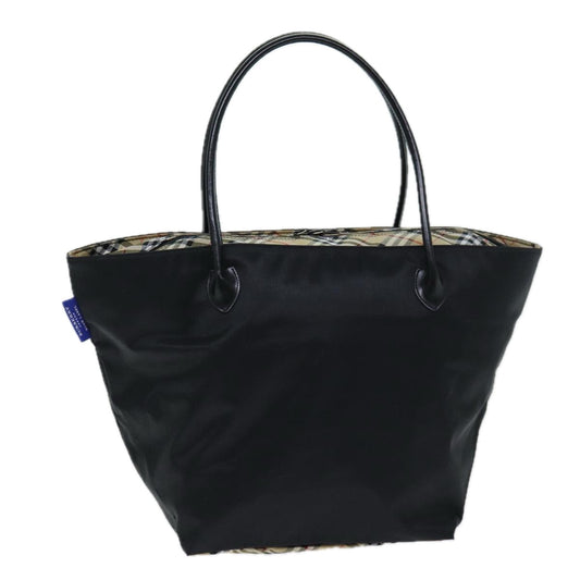Burberry Nova Check Blue Label Tote Bag Nylon Beige Black Auth yb583