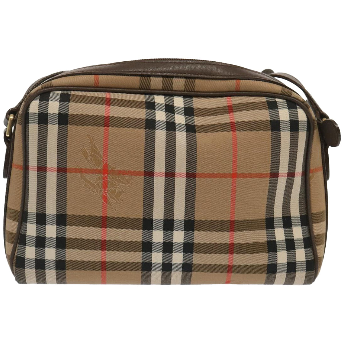 Burberry Nova Check Shoulder Bag Canvas Beige Auth yk10796