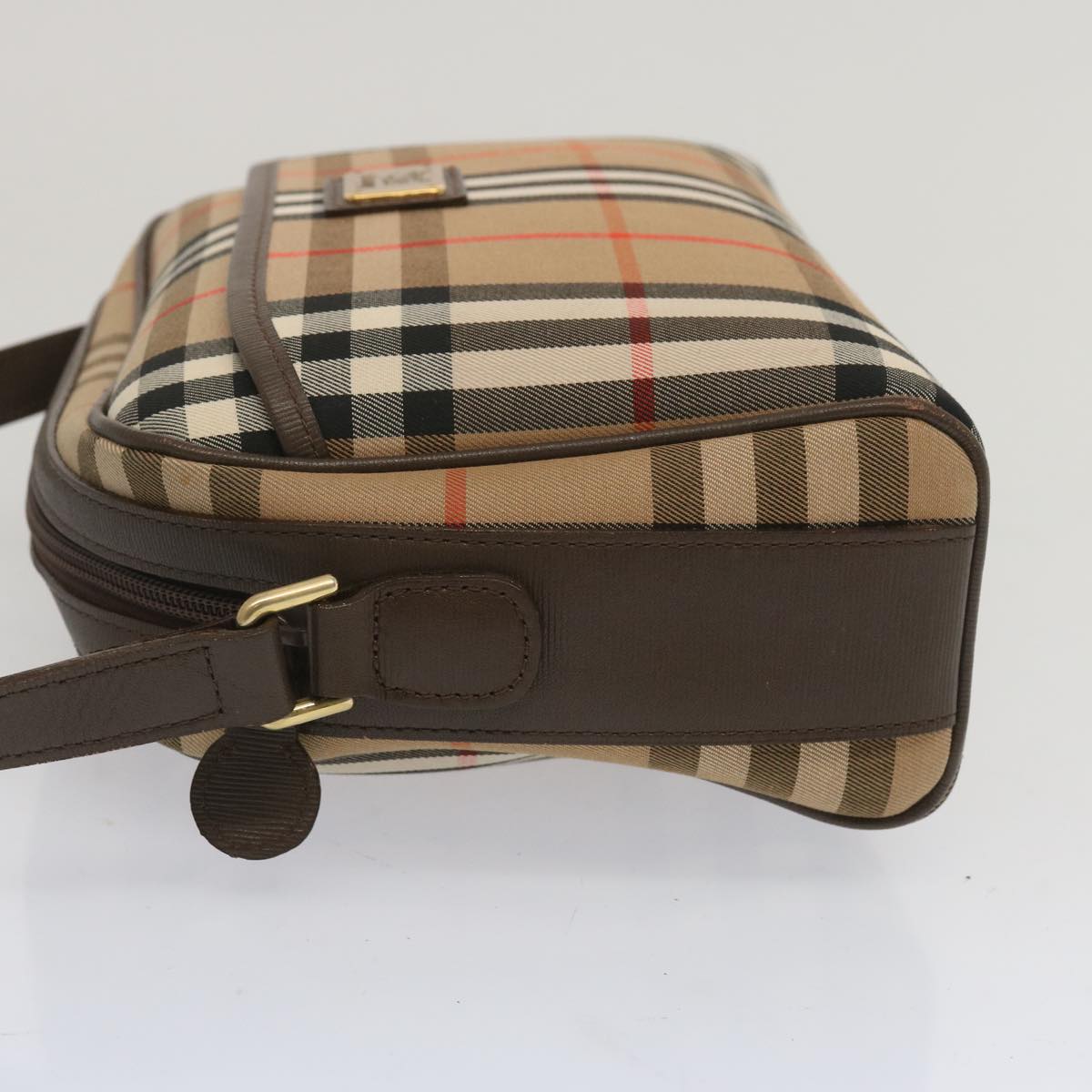 Burberry Nova Check Shoulder Bag Canvas Beige Auth yk10796