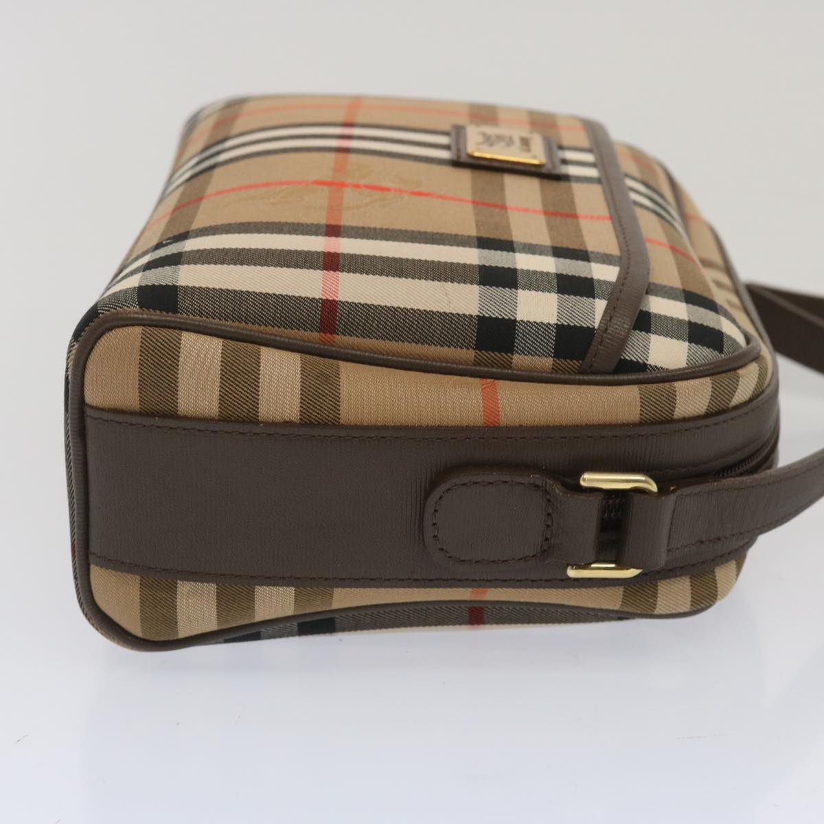 Burberry Nova Check Shoulder Bag Canvas Beige Auth yk10796
