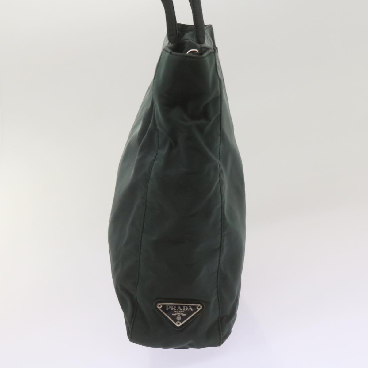 PRADA Tote Bag Nylon Green Auth yk11239