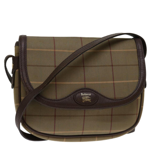 Burberry Nova Check Shoulder Bag Canvas Beige Auth yk11355