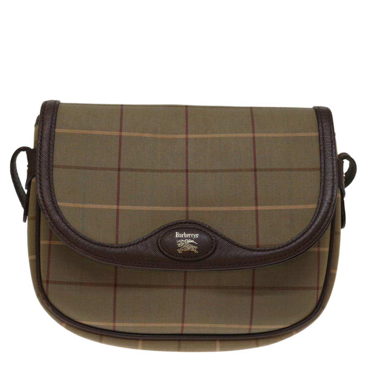 Burberry Nova Check Shoulder Bag Canvas Beige Auth yk11355
