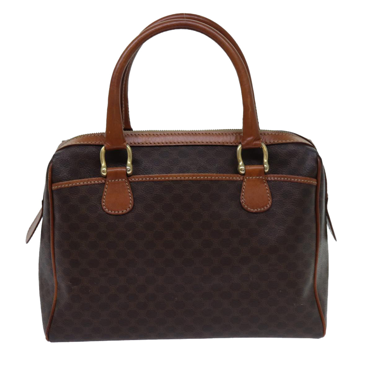 Luxury CELINE Macadam Canvas Hand Bag PVC Brown 11723
