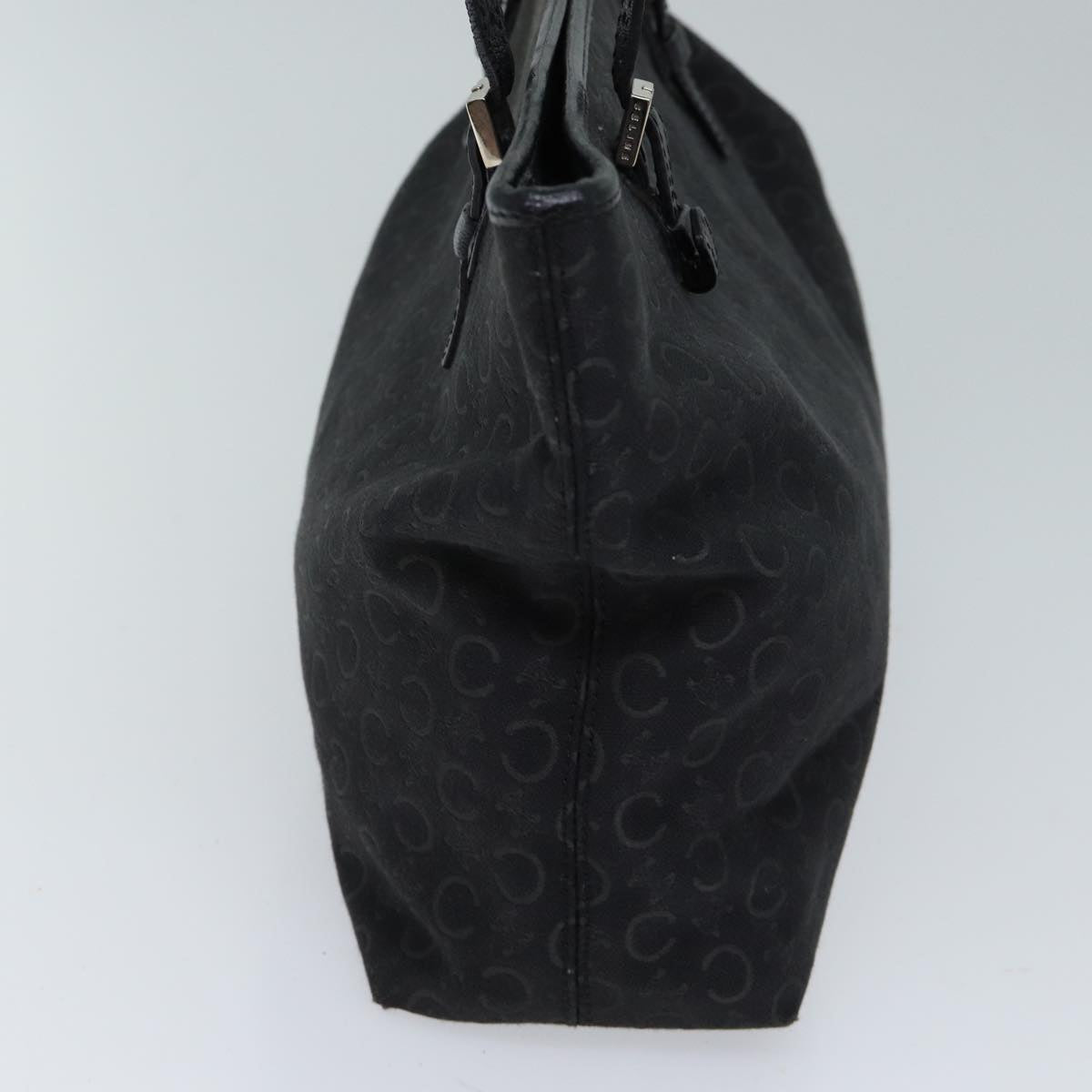 Luxury CELINE C Macadam Canvas Tote Bag Black 11974