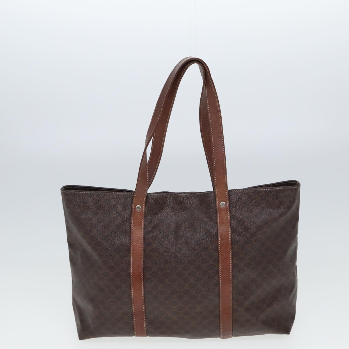 Luxury CELINE Macadam Canvas Shoulder Bag PVC Leather 2Set Brown 12251