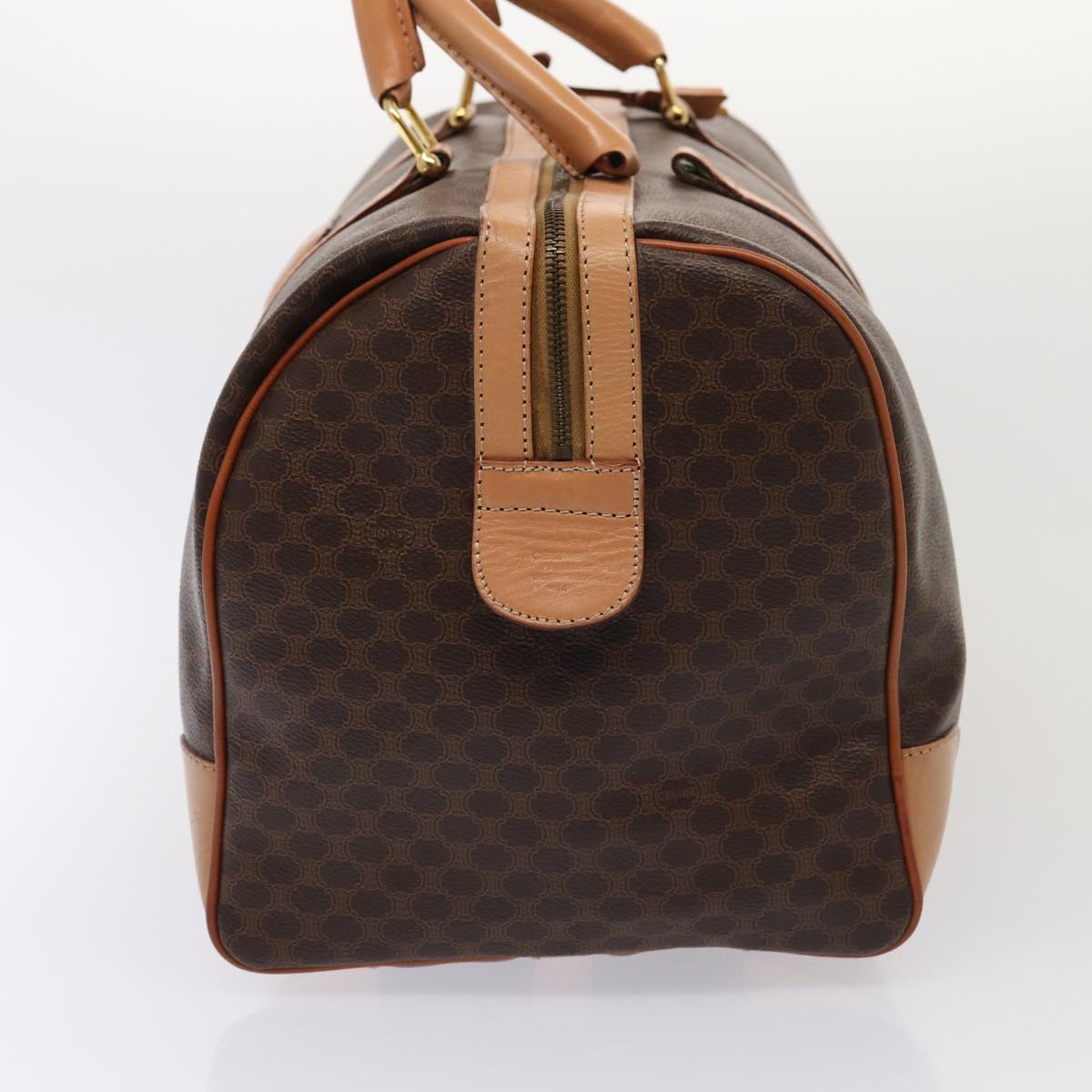 Luxury CELINE Macadam Canvas Boston Bag PVC Leather 3Set Brown Beige 12691