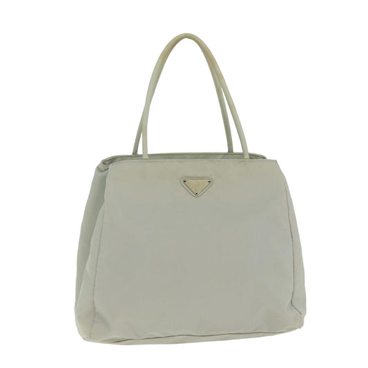 PRADA Hand Bag Nylon Gray Auth
