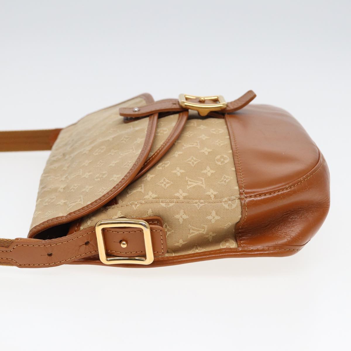 LOUIS VUITTON Monogram Mini Belanger Shoulder Bag Beige M92674 LV Auth yk13687