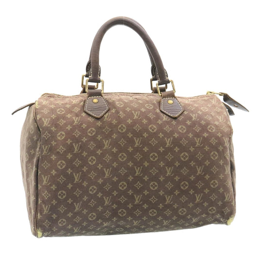 LOUIS VUITTON Monogram Mini Lin 30 Hand Bag Ebene M95224 LV yk3378