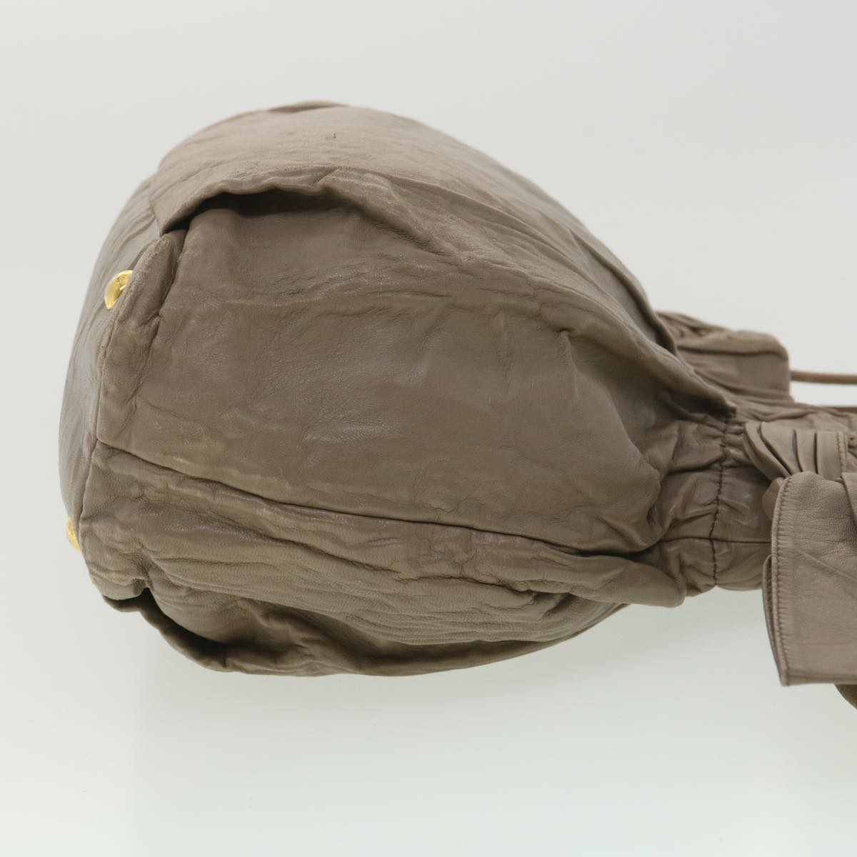 Prada Hand Bag Leather 2way Gray