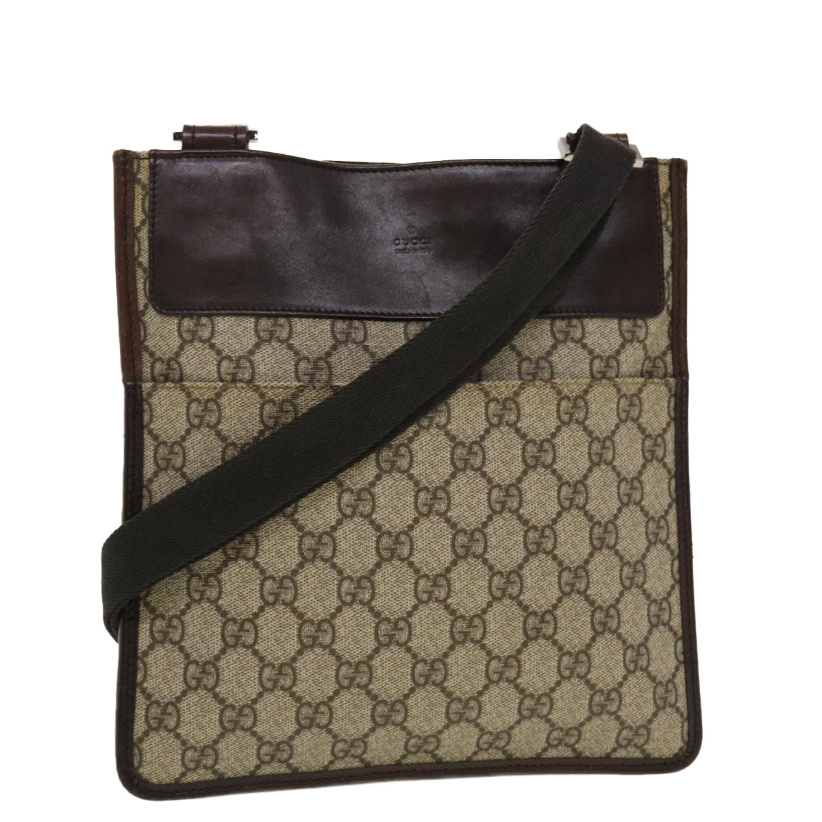 Gucci Leather Canvas Shoulder Bag