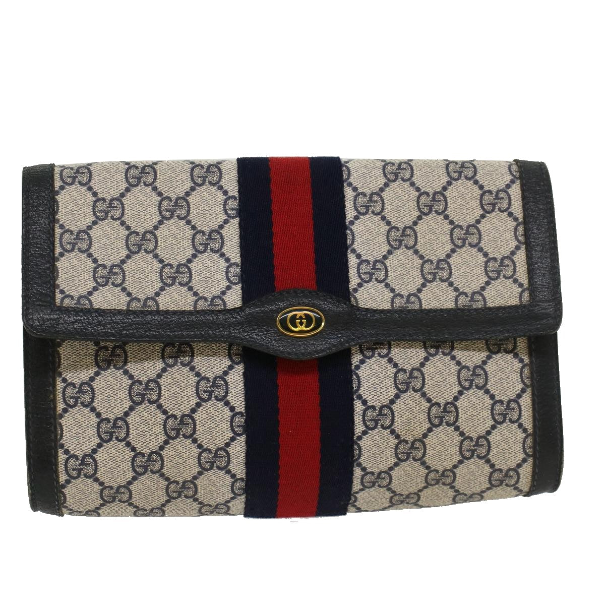 Gucci Leather Canvas Clutch