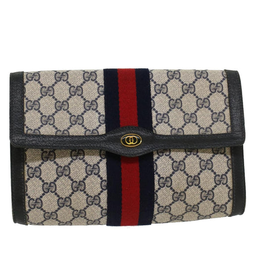 Gucci Leather Canvas Clutch