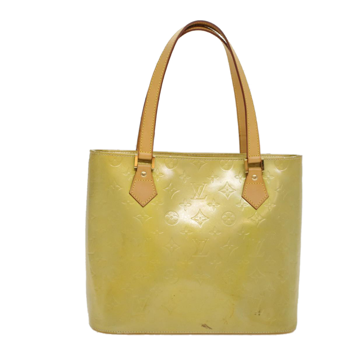 LOUIS VUITTON Monogram Vernis Houston Hand Bag Gris M91053 LV Auth yk7621