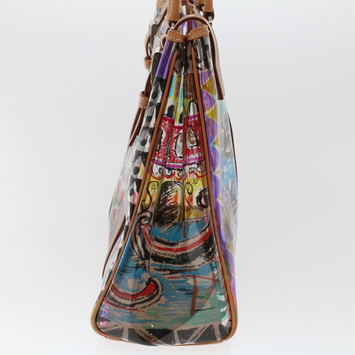 Prada Venice Pattern Tote Bag Vinyl Leather Multicolor