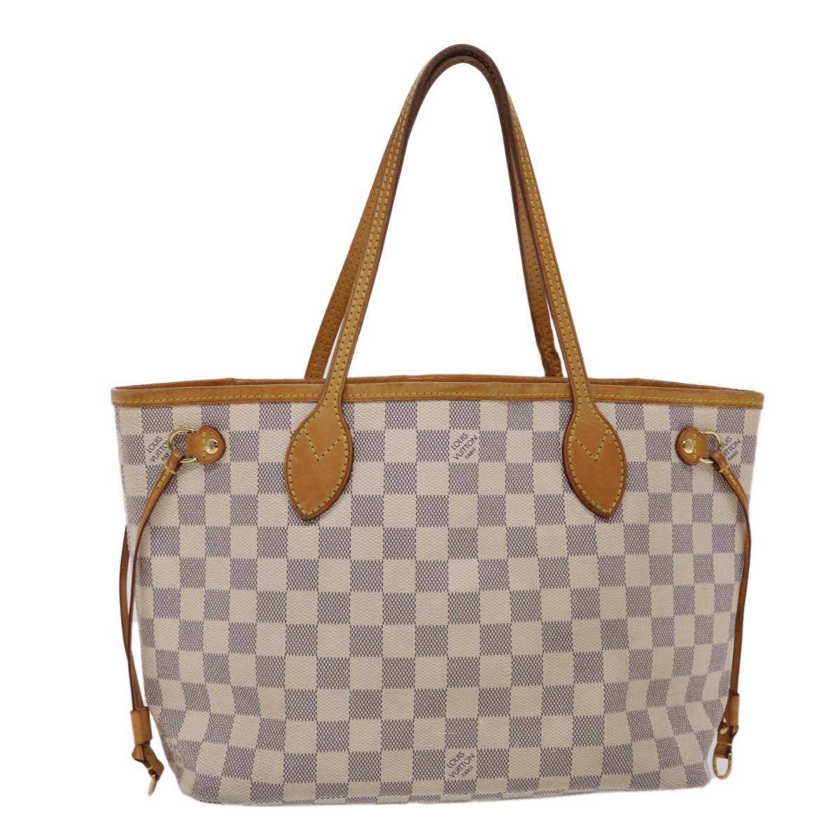 LOUIS VUITTON Damier Azur Neverfull PM Tote Bag LV Auth yk7669B