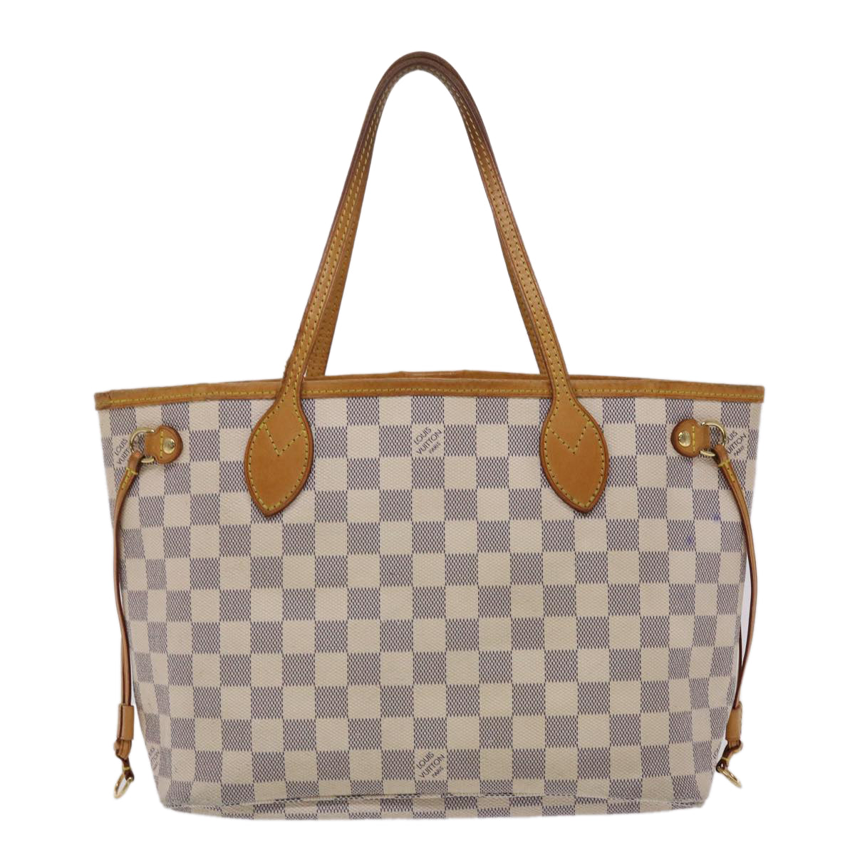 LOUIS VUITTON Damier Azur Neverfull PM Tote Bag LV Auth yk7669B